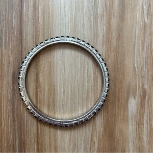 Express Silver Bracelet with Black Rhinestones